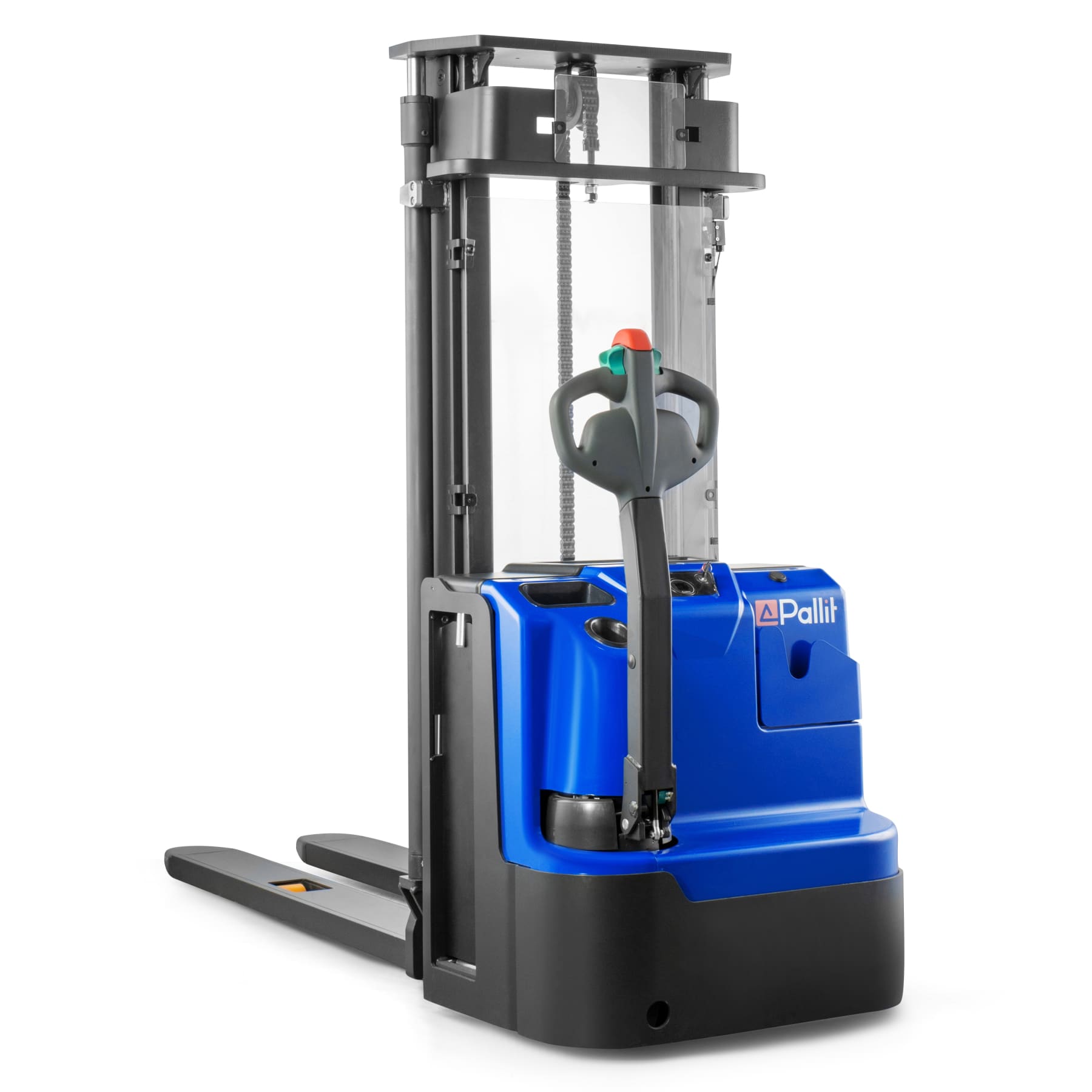 MAXX electric high lift truck with 1.6m long forks for 1,600 kg