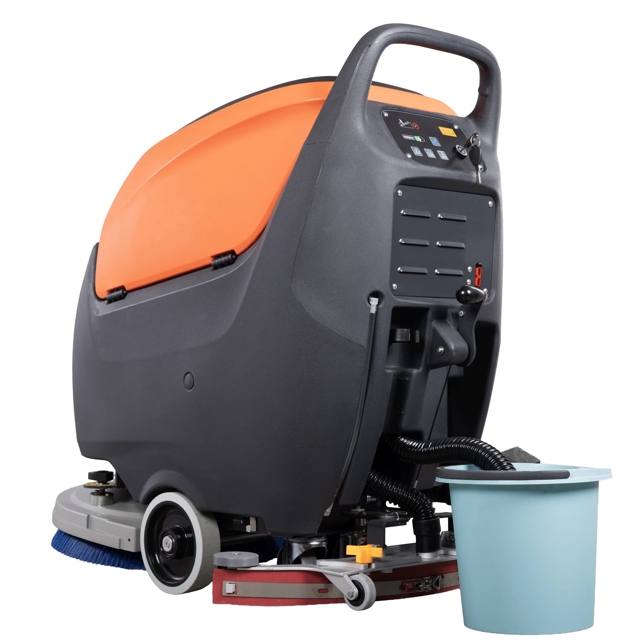 Handgeführte Scheuersaugmaschine SCRUBBER-S mit 530 mm Bürsten