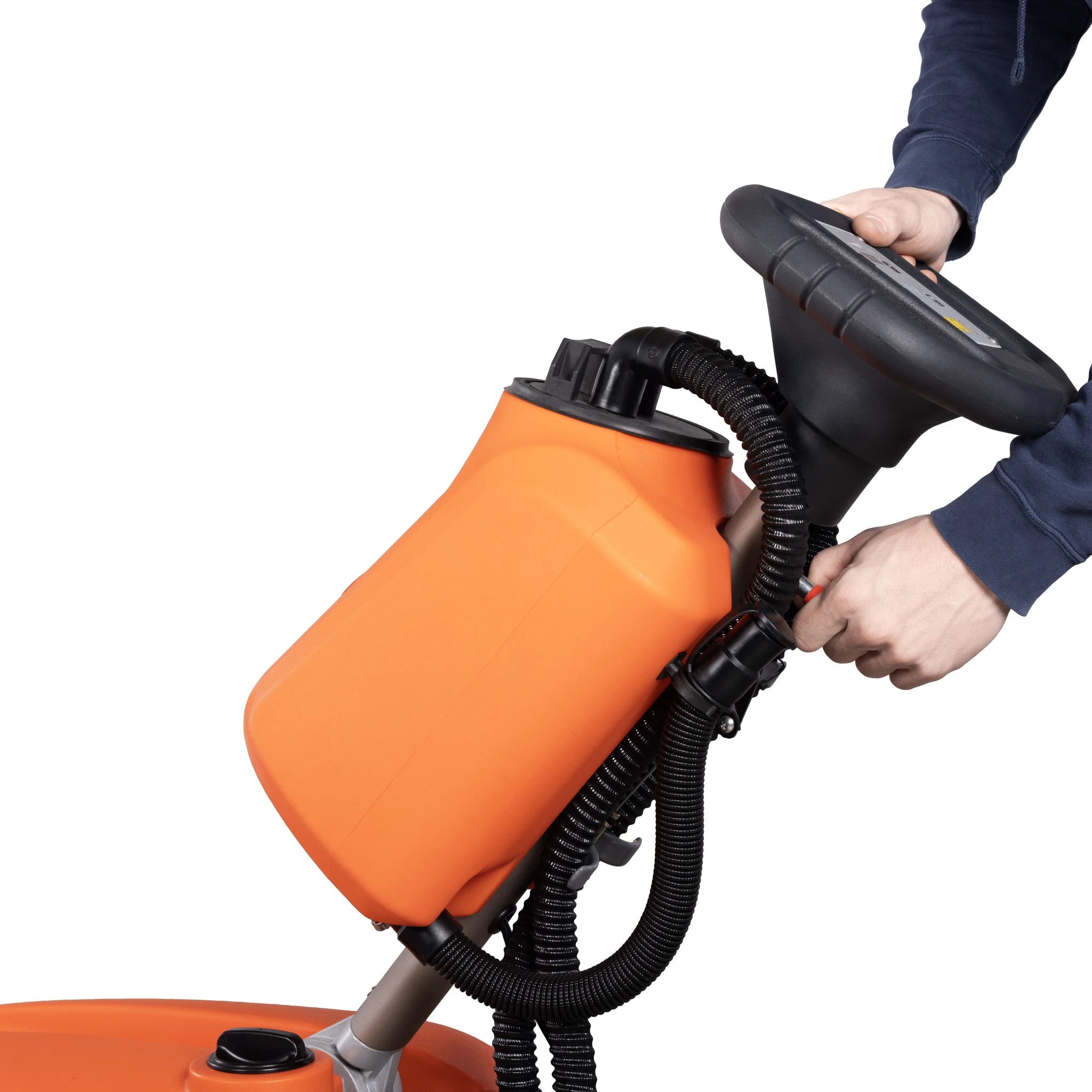 Kleine Scheuersaugmaschine SCRUBBER-XS mit 380 mm Bürsten