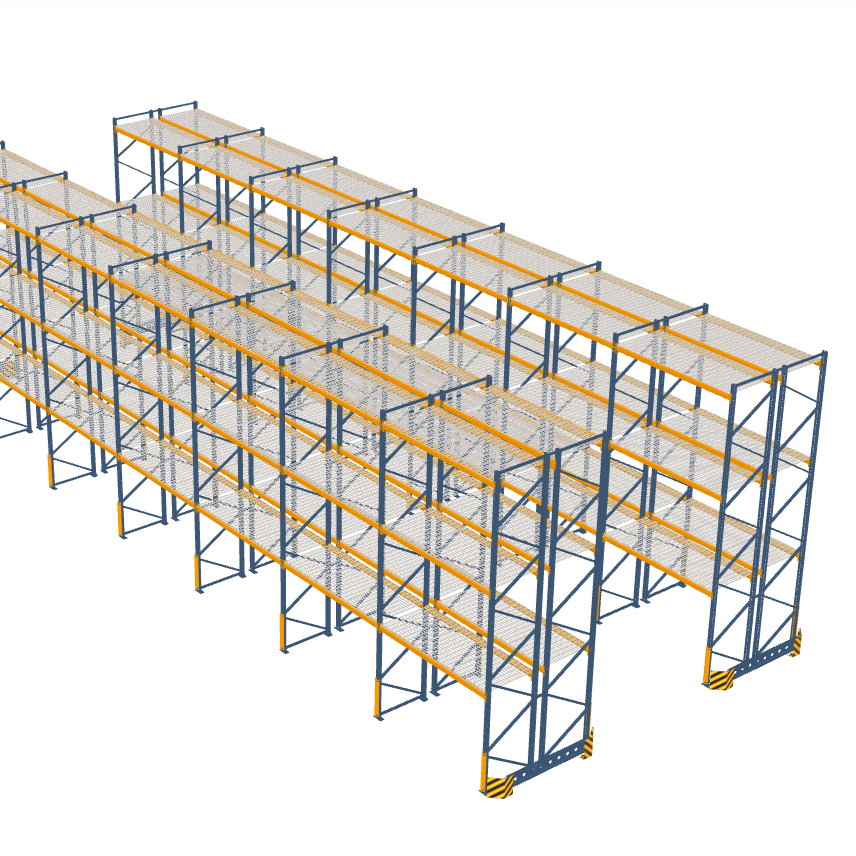 Palettenregal für Europaletten 20x5m für 84 Paletten