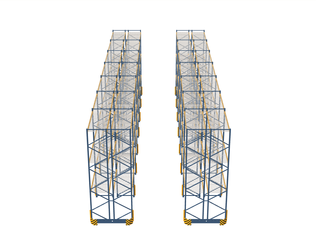 Palettenregal für Europaletten 20x5m für 84 Paletten