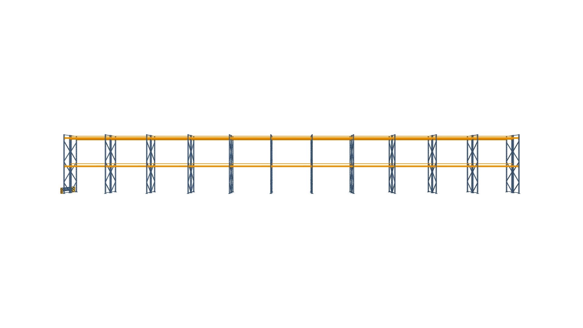 Konfiguration vom 12.05.2024 - 30.96 m x 4.00 m für 198 Paletten mit 700 kg